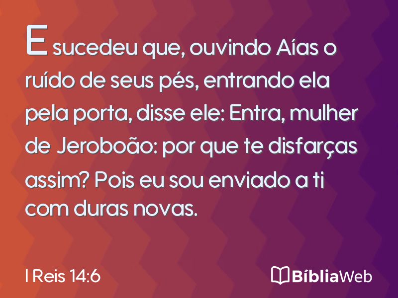 I Reis 14:6 em imagem para compartilhar