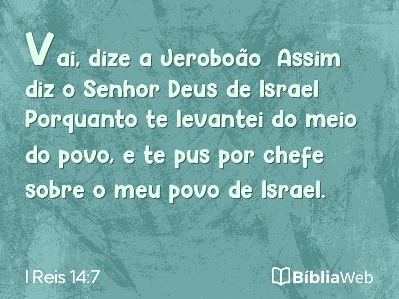 I Reis 14:7 em imagem para compartilhar