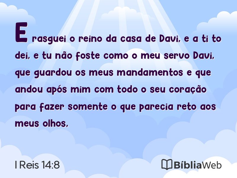 I Reis 14:8 em imagem para compartilhar