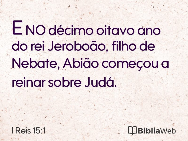 I Reis 15:1 em imagem para compartilhar