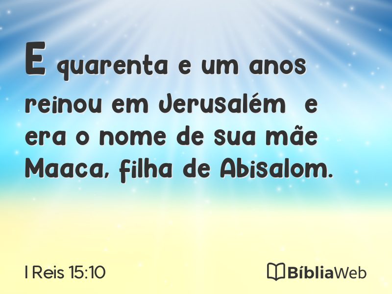 I Reis 15:10 em imagem para compartilhar