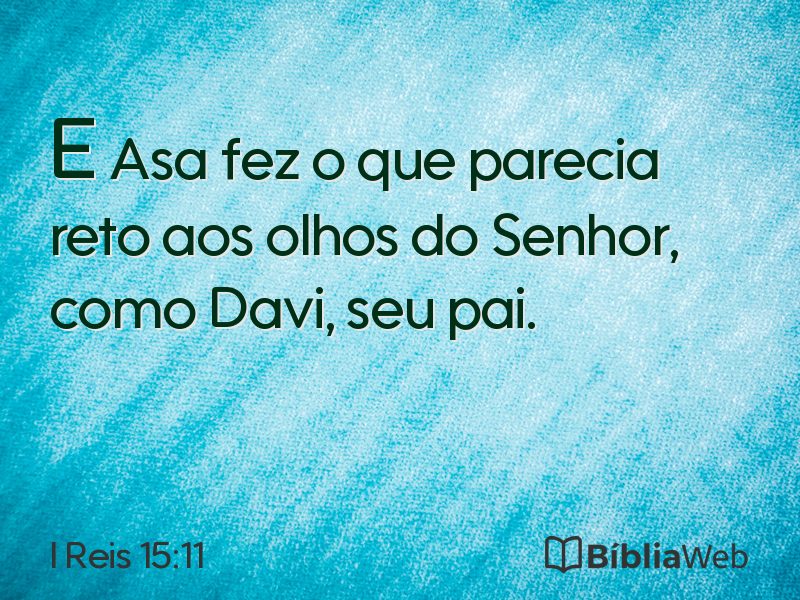 I Reis 15:11 em imagem para compartilhar