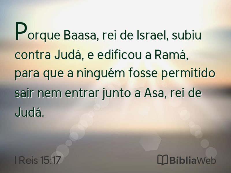 I Reis 15:17 em imagem para compartilhar