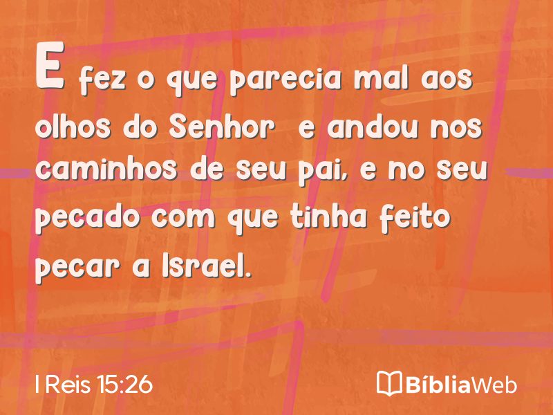 I Reis 15:26 em imagem para compartilhar