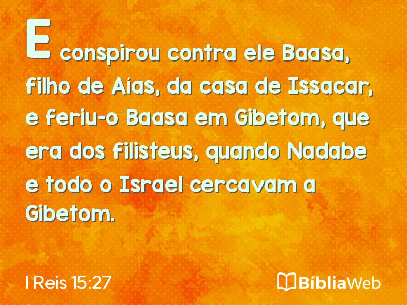 I Reis 15:27 em imagem para compartilhar