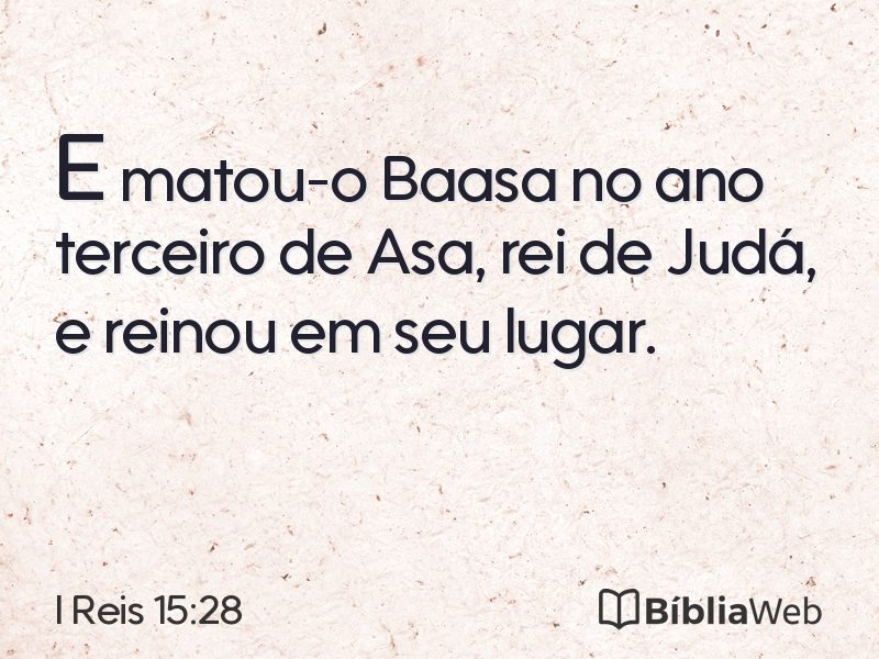 I Reis 15:28 em imagem para compartilhar