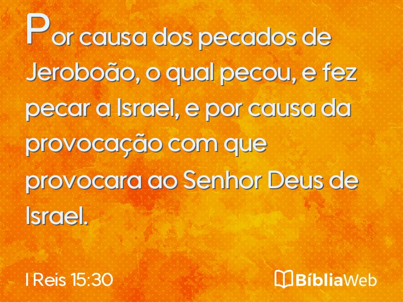 I Reis 15:30 em imagem para compartilhar