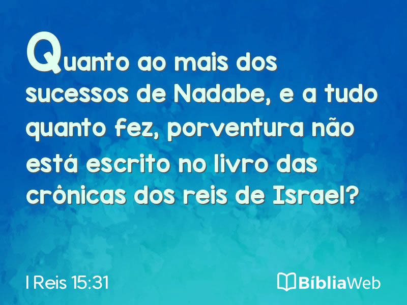 I Reis 15:31 em imagem para compartilhar