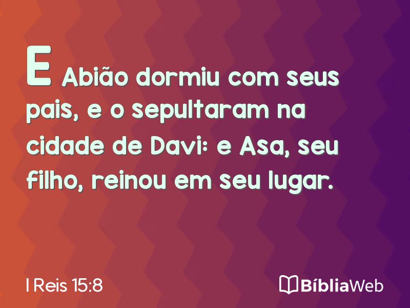 I Reis 15:8 em imagem para compartilhar