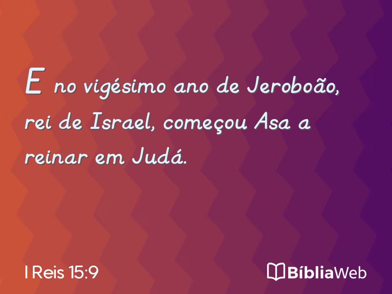 I Reis 15:9 em imagem para compartilhar