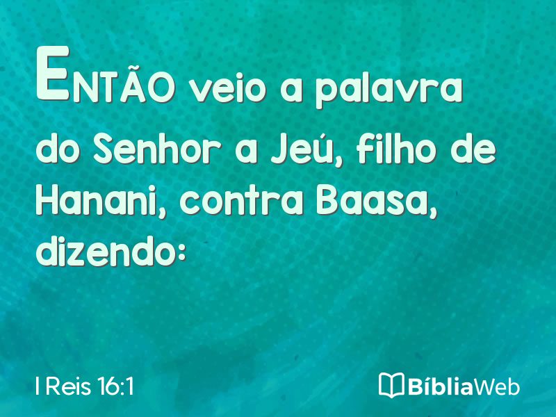 I Reis 16:1 em imagem para compartilhar