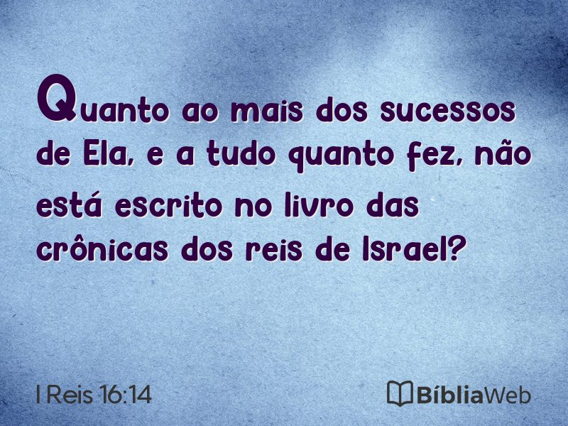 I Reis 16:14 em imagem para compartilhar