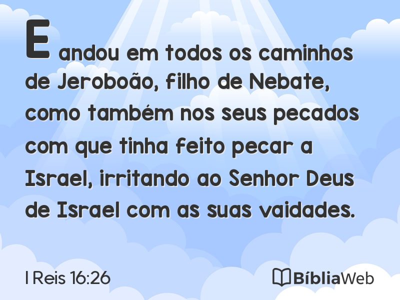 I Reis 16:26 em imagem para compartilhar