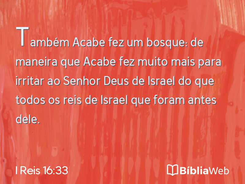 I Reis 16:33 em imagem para compartilhar