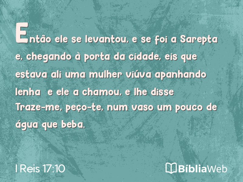 I Reis 17:10 em imagem para compartilhar