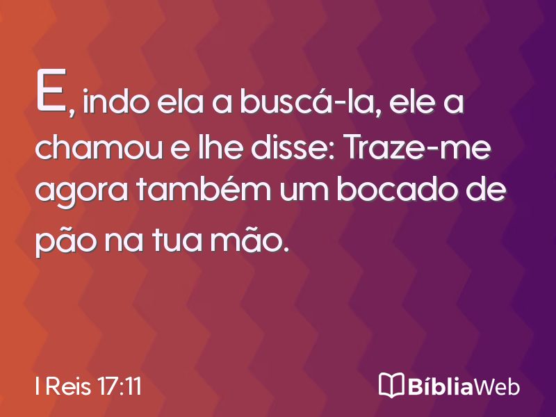 I Reis 17:11 em imagem para compartilhar