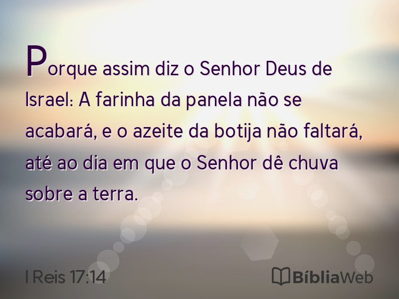 I Reis 17:14 em imagem para compartilhar