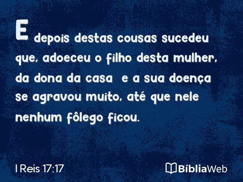 I Reis 17:17 em imagem para compartilhar