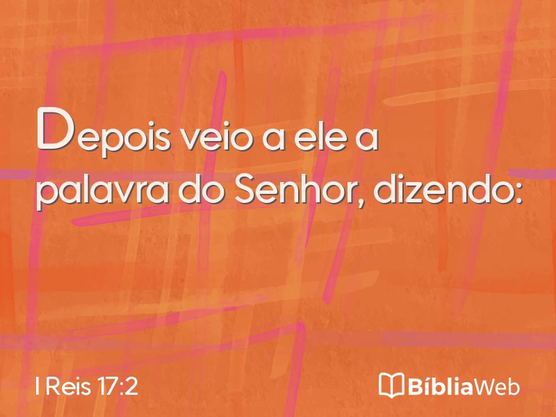 I Reis 17:2 em imagem para compartilhar