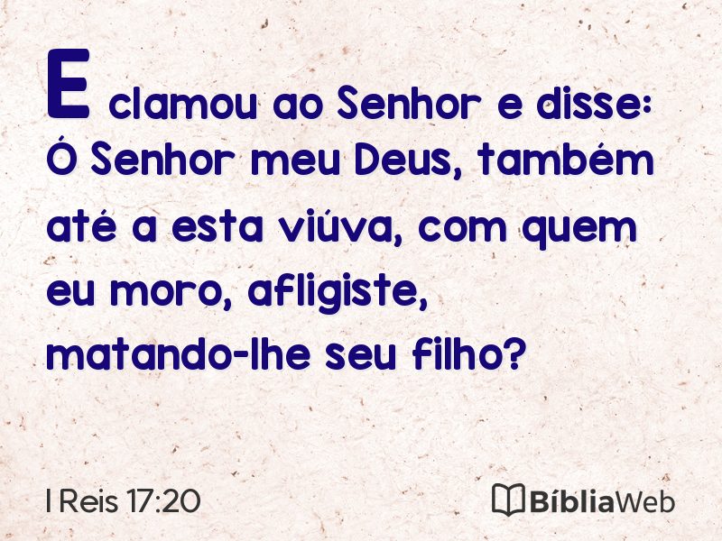 I Reis 17:20 em imagem para compartilhar