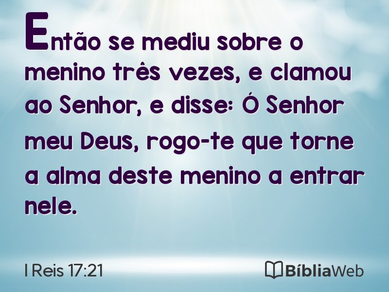 I Reis 17:21 em imagem para compartilhar