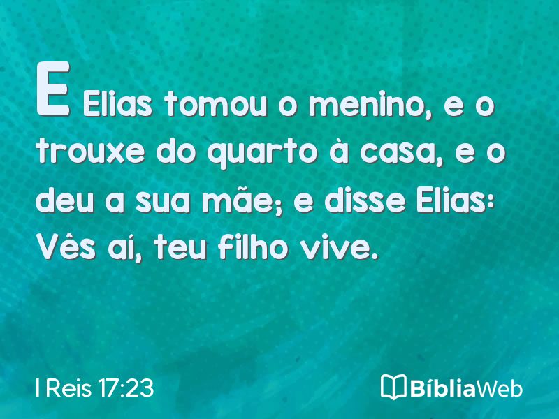 I Reis 17:23 em imagem para compartilhar