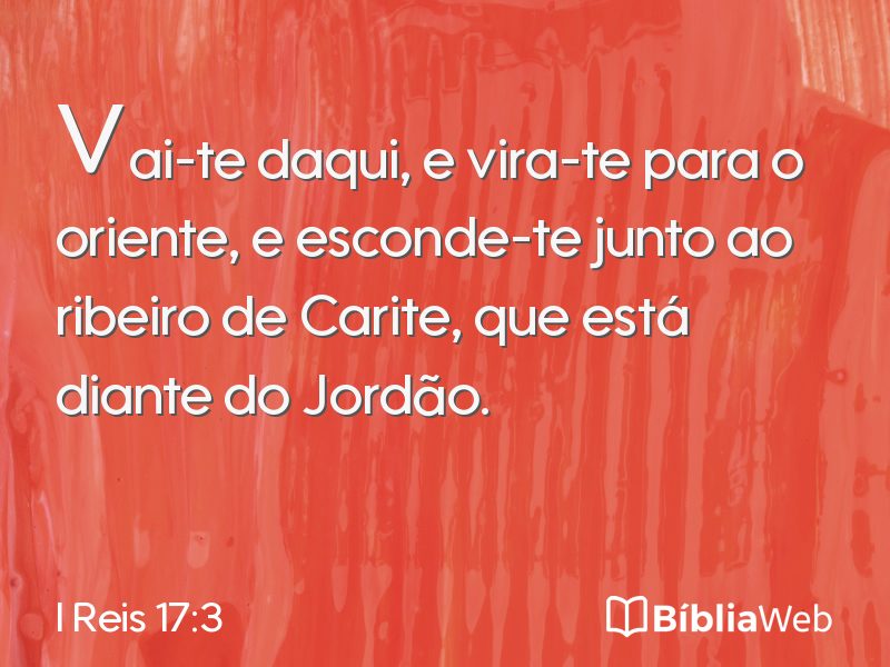 I Reis 17:3 em imagem para compartilhar