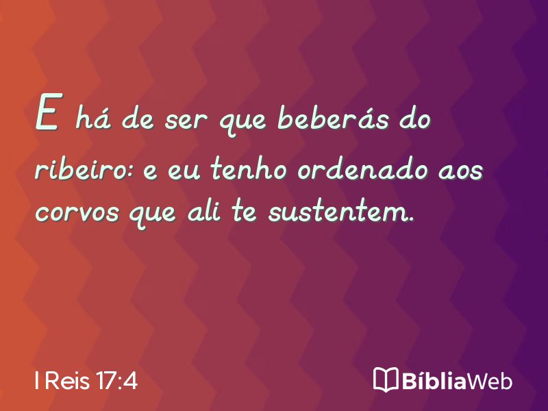 I Reis 17:4 em imagem para compartilhar