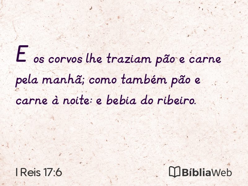 I Reis 17:6 em imagem para compartilhar