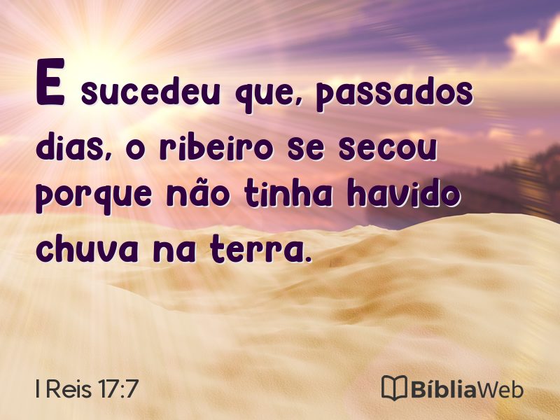 I Reis 17:7 em imagem para compartilhar