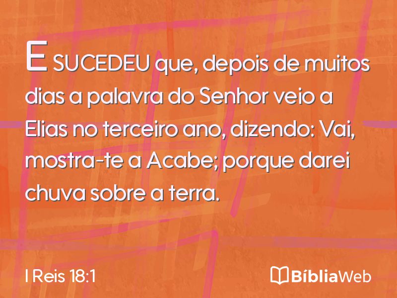 I Reis 18:1 em imagem para compartilhar