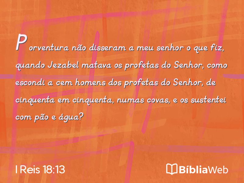 I Reis 18:13 em imagem para compartilhar