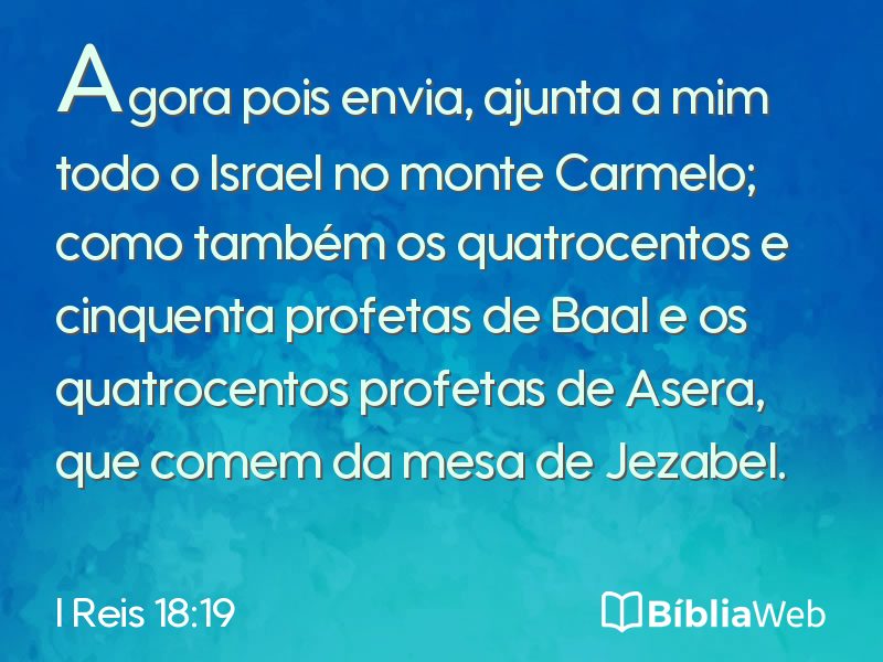 I Reis 18:19 em imagem para compartilhar