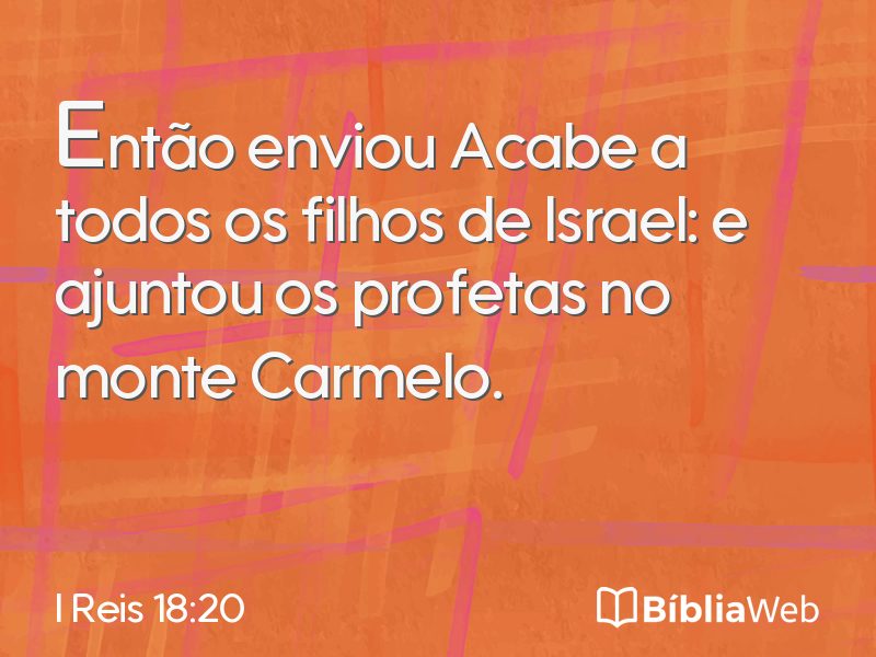 I Reis 18:20 em imagem para compartilhar