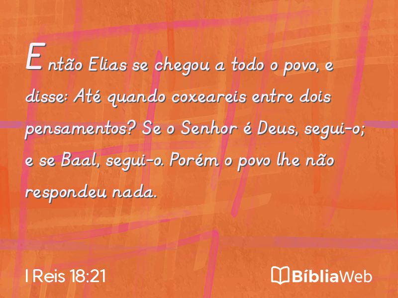 I Reis 18:21 em imagem para compartilhar