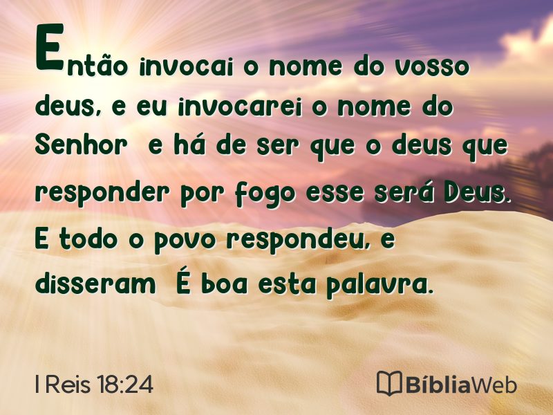 I Reis 18:24 em imagem para compartilhar