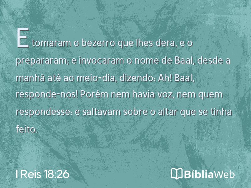 I Reis 18:26 em imagem para compartilhar