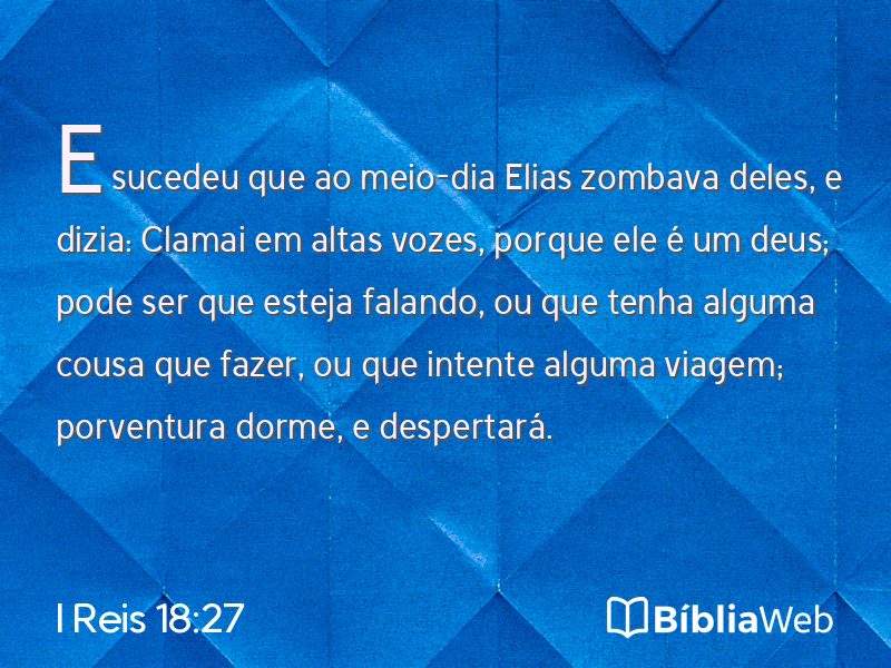 I Reis 18:27 em imagem para compartilhar
