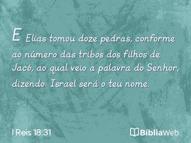I Reis 18:31 em imagem para compartilhar