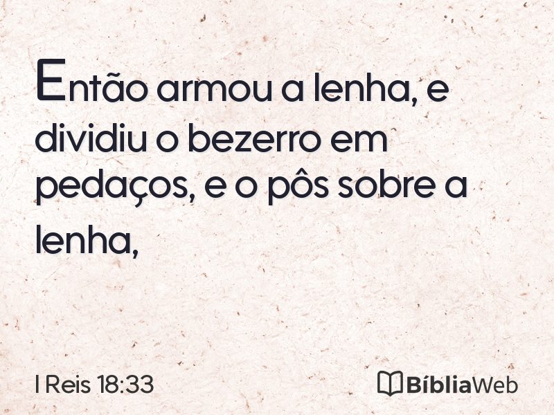 I Reis 18:33 em imagem para compartilhar