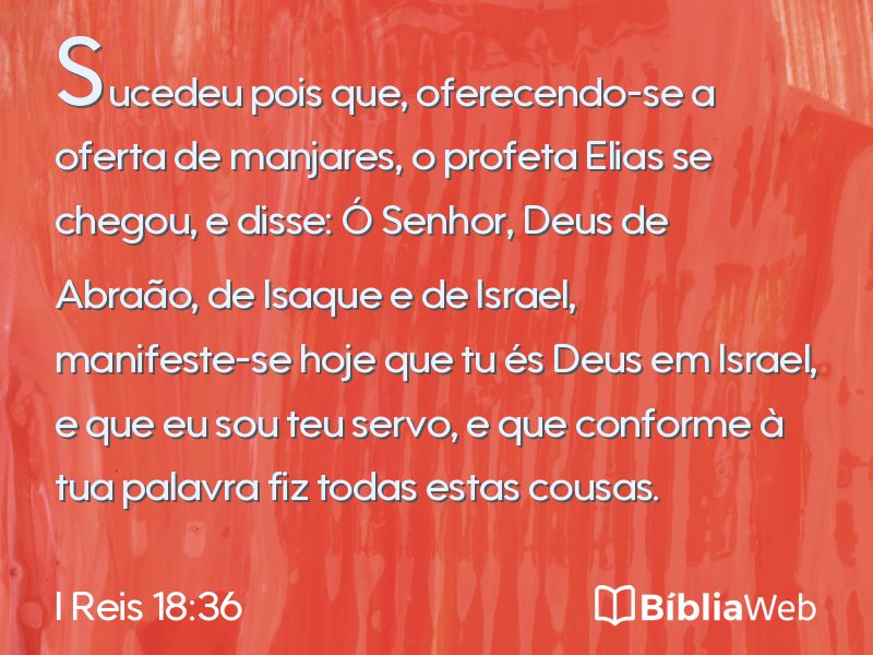 I Reis 18:36 em imagem para compartilhar