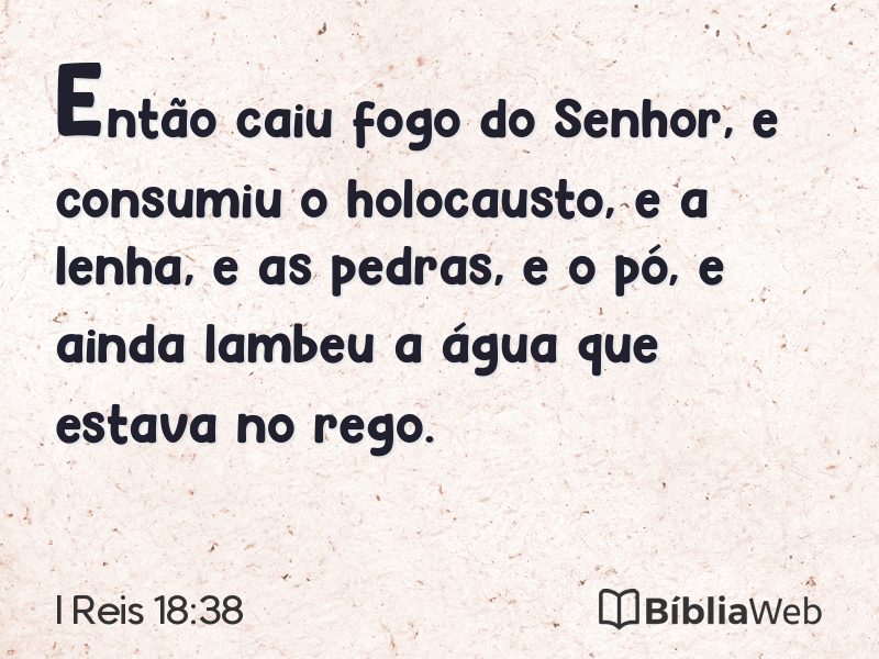 I Reis 18:38 em imagem para compartilhar
