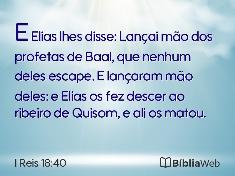 I Reis 18:40 em imagem para compartilhar
