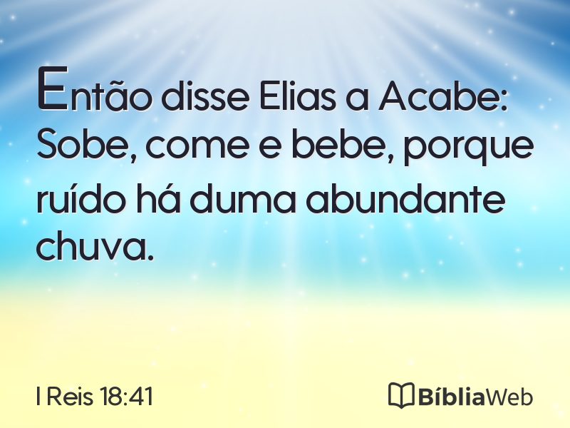 I Reis 18:41 em imagem para compartilhar