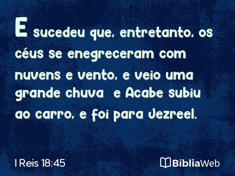 I Reis 18:45 em imagem para compartilhar
