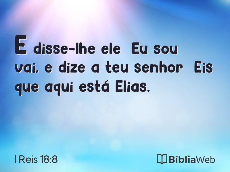 I Reis 18:8 em imagem para compartilhar