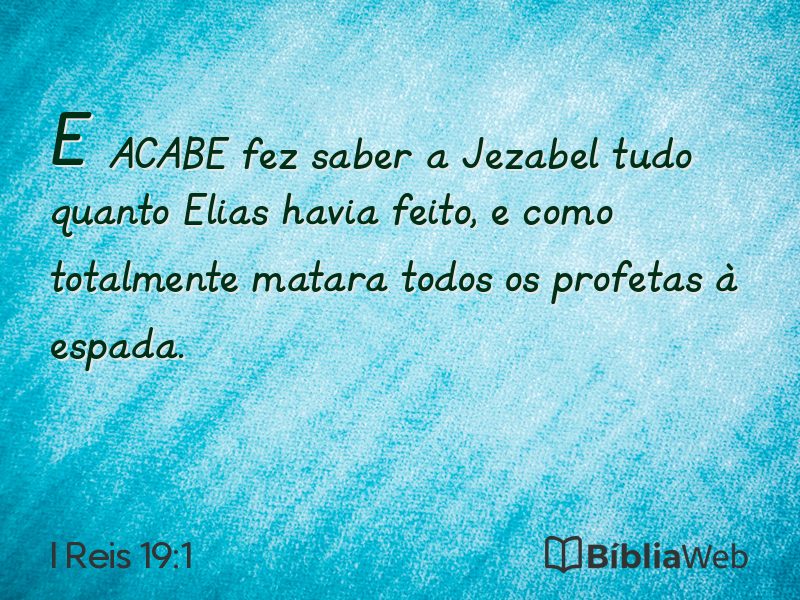I Reis 19:1 em imagem para compartilhar