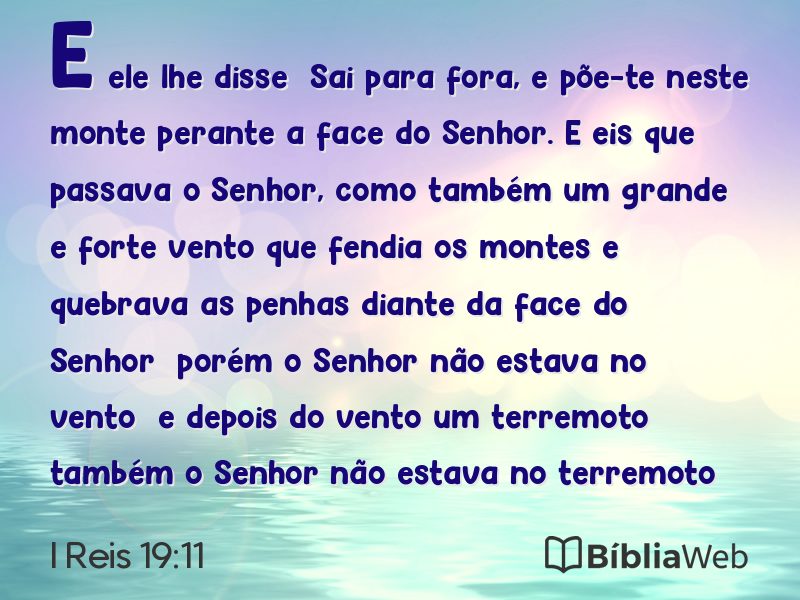 I Reis 19:11 em imagem para compartilhar
