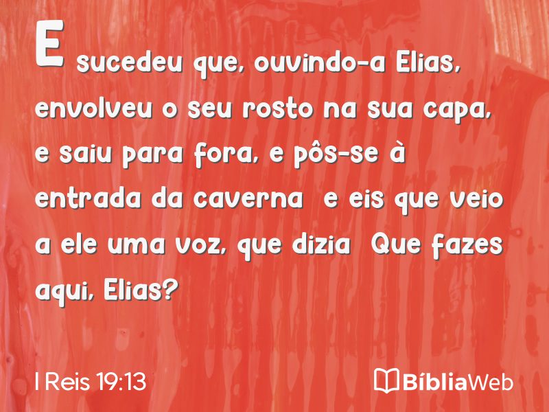 I Reis 19:13 em imagem para compartilhar