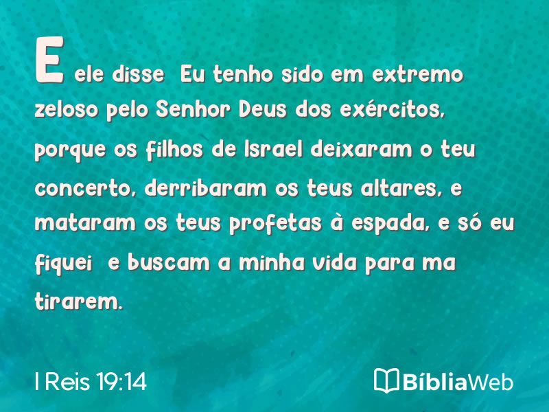 I Reis 19:14 em imagem para compartilhar